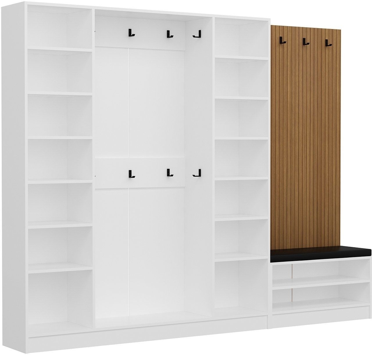 Armadio Flurm�bel 270 x 35 x 210 cm - Wei�/Beige