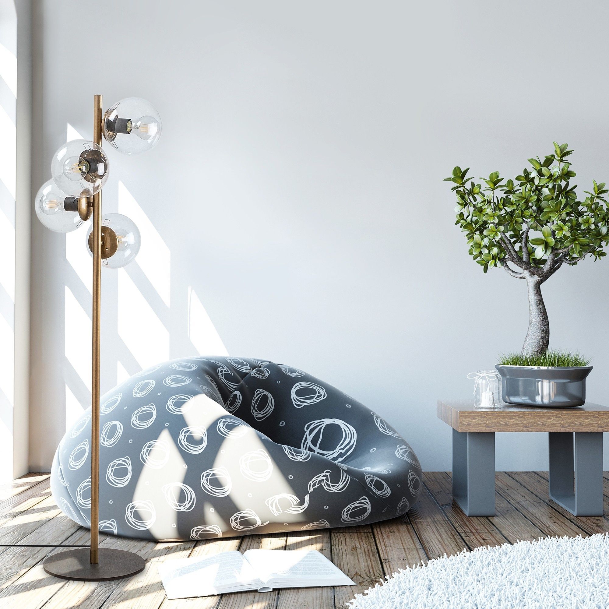 Fas Stehlampe fertig - Gold