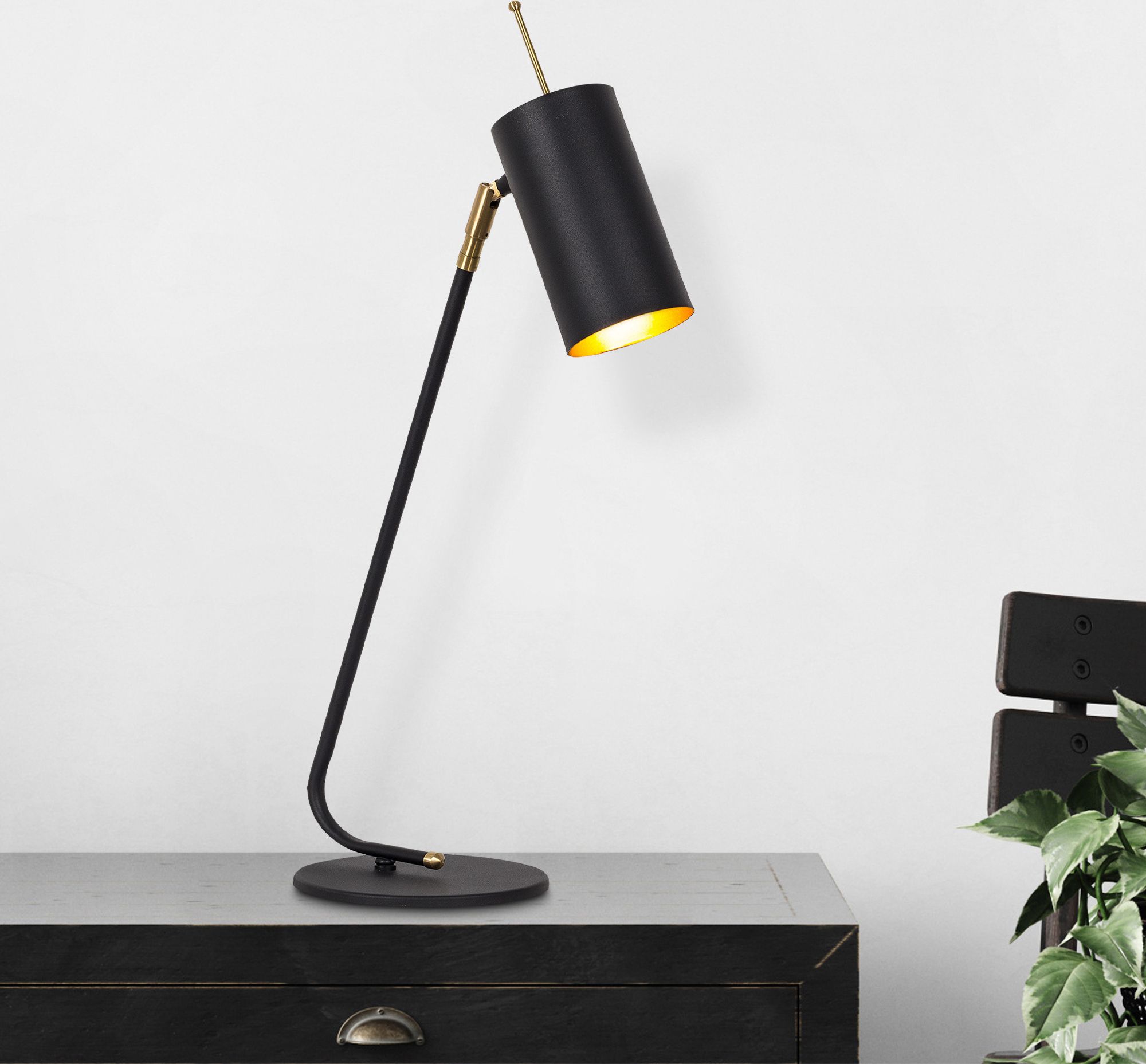 Sivani Tischlampe 3 - Schwarz/Gold Sivani Tischlampe 3 - Schwarz/Gold