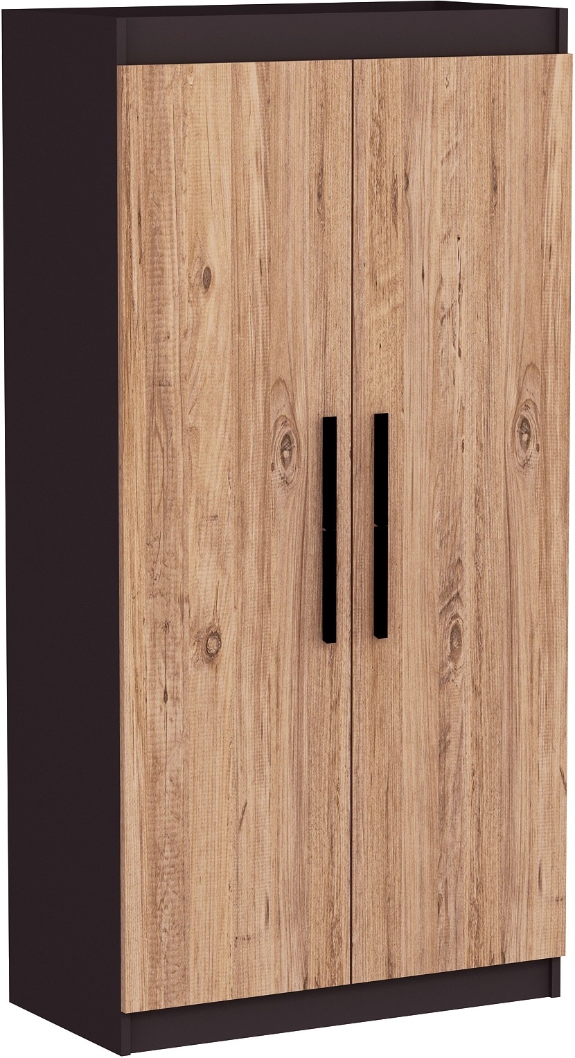 Akser Kleiderschrank - Kiefer/Anthrazit