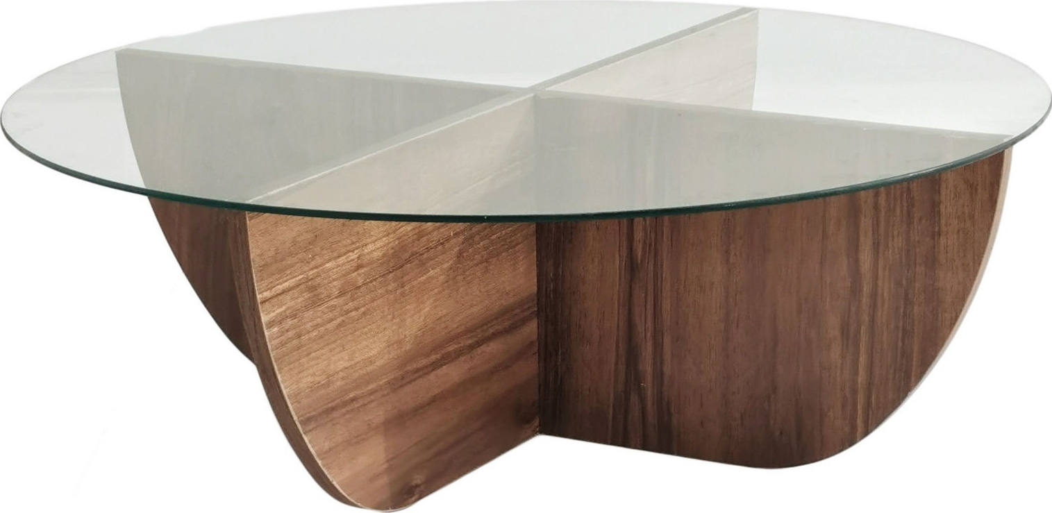 Lily Couchtisch �90 cm - Nussbaum + M�belf��e