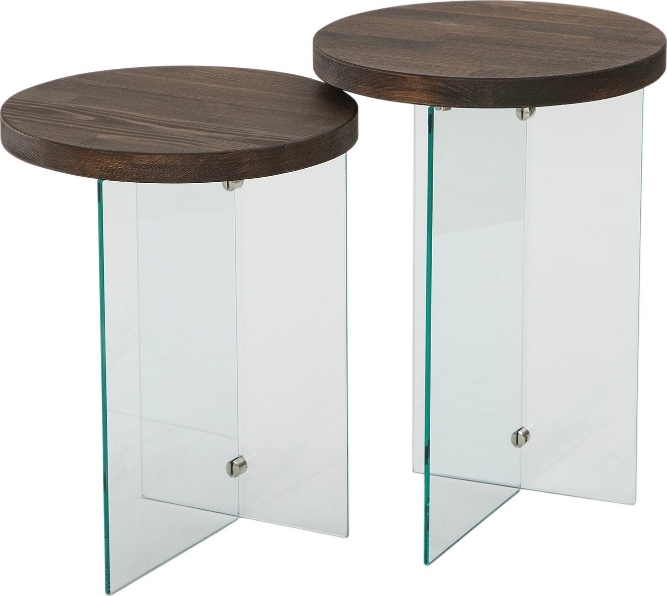 Serenity Beistelltisch-Set Ø35/35 cm - Walnuss Serenity Beistelltisch-Set Ø35/35 cm - Walnuss