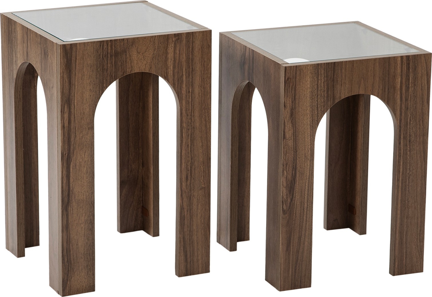 Seine Beistelltisch-Set 35/35 x 35/35 cm - Walnuss