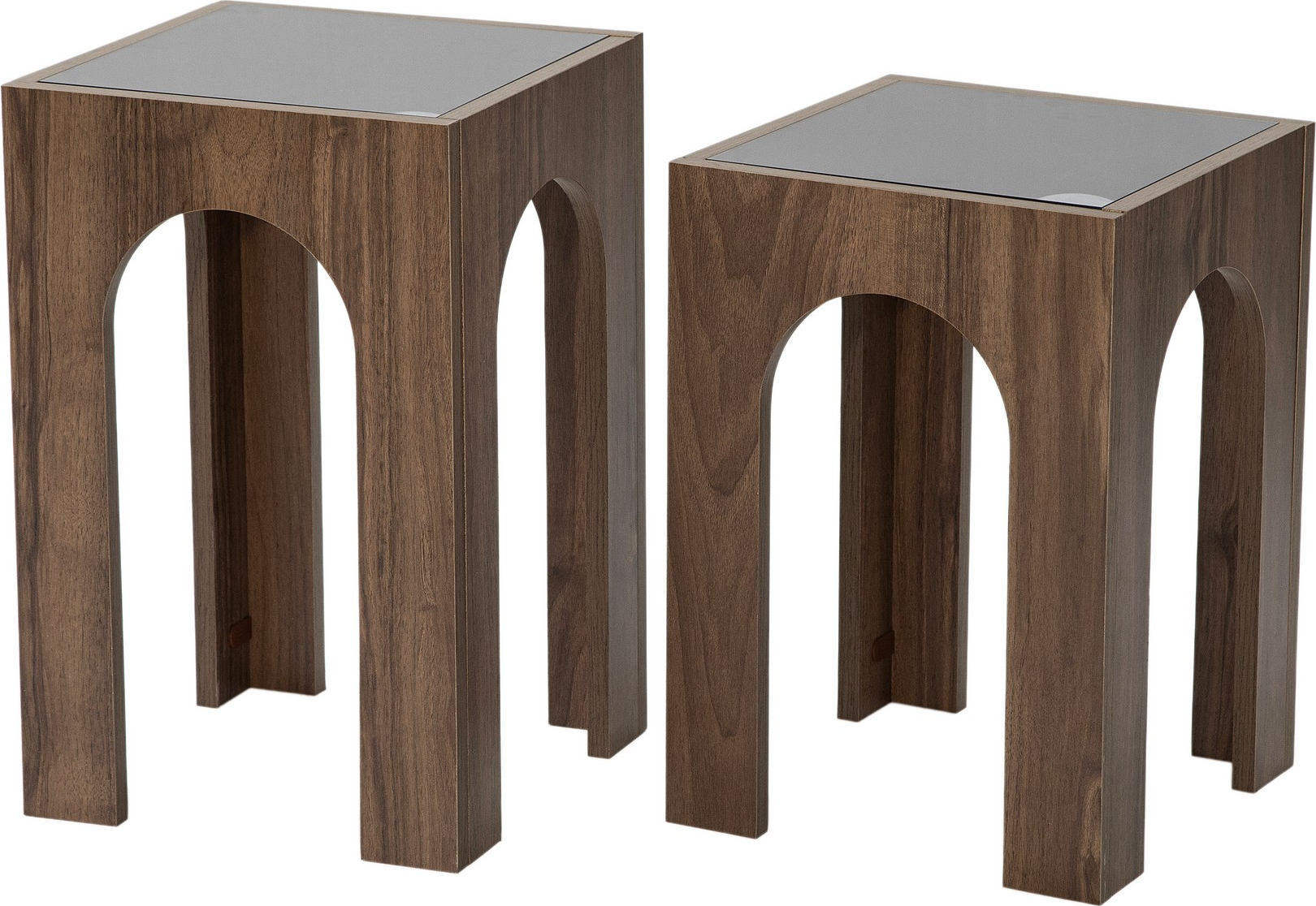 Seine Beistelltisch-Set 35/35 x 35/35 cm - Walnuss/Dunkelgrau Seine Beistelltisch-Set 35/35 x 35/35 cm - Walnuss/Dunkelgrau