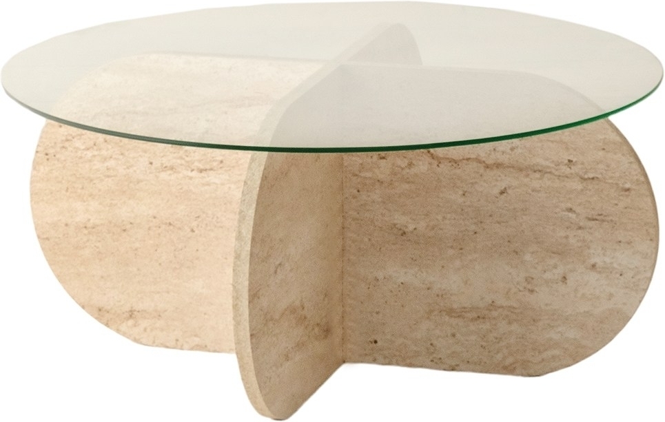 Bubble Couchtisch �75 cm - Travertin