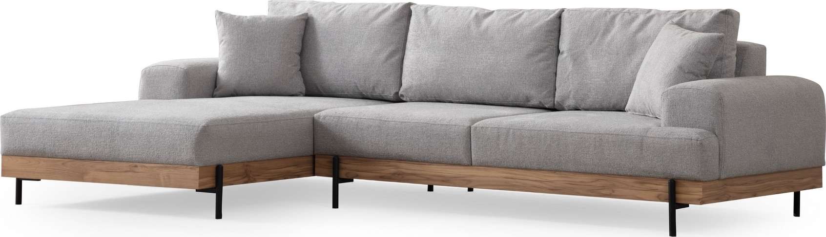 Eti Diwansofa links - Grau/Eiche Eti Diwansofa links - Grau/Eiche