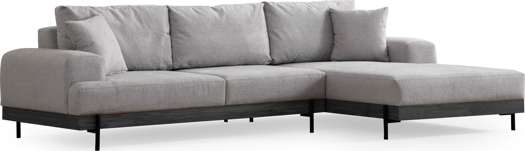 Eti Diwansofa rechts - Grau/Schwarz Eti Diwansofa rechts - Grau/Schwarz