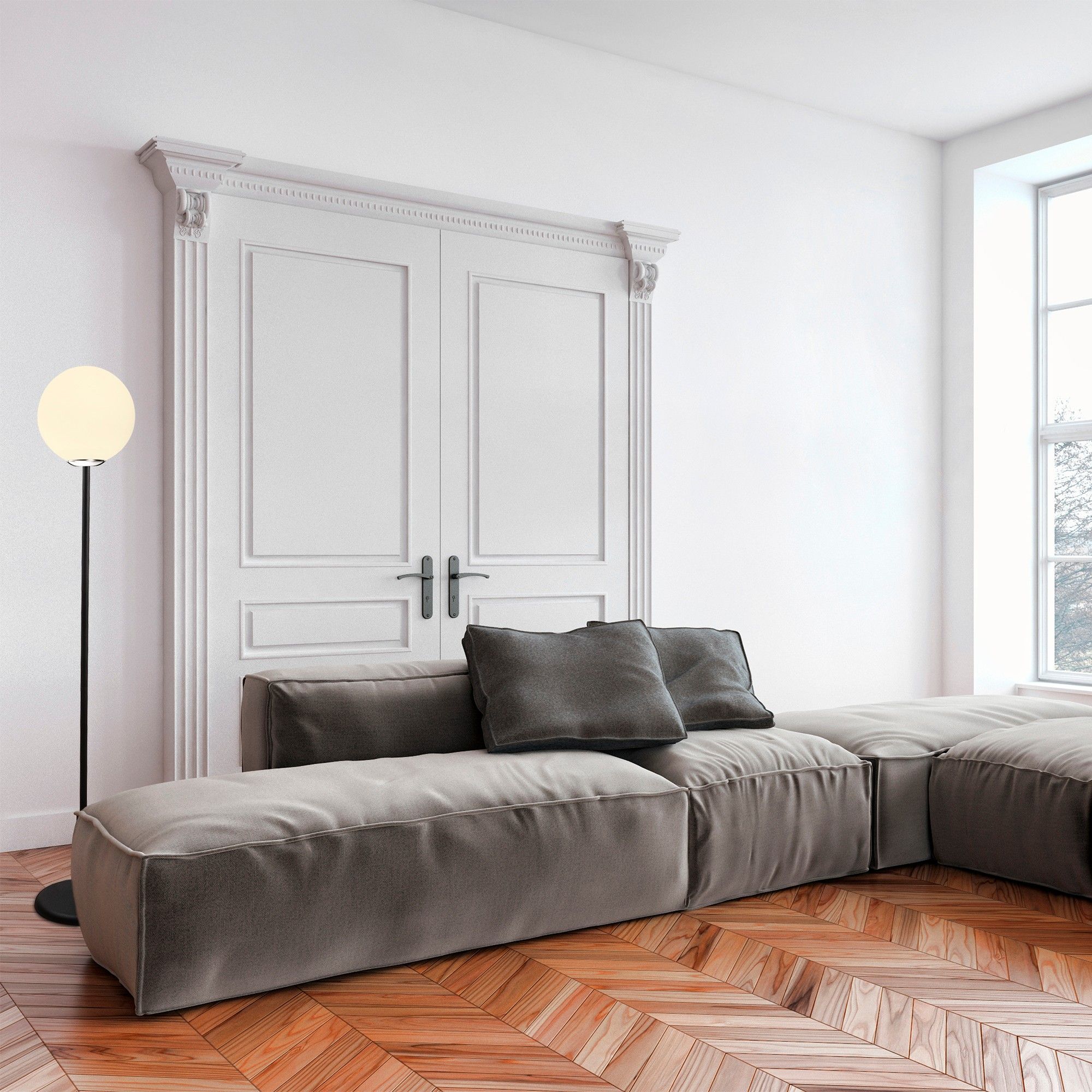 Wie Stehlampe 16 - Schwarz/Wei�