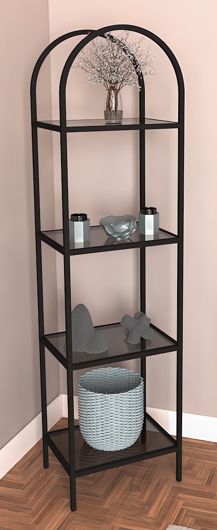 Mona Bücherregal 40 x 30 x 152 cm - Schwarz Mona Bücherregal 40 x 30 x 152 cm - Schwarz