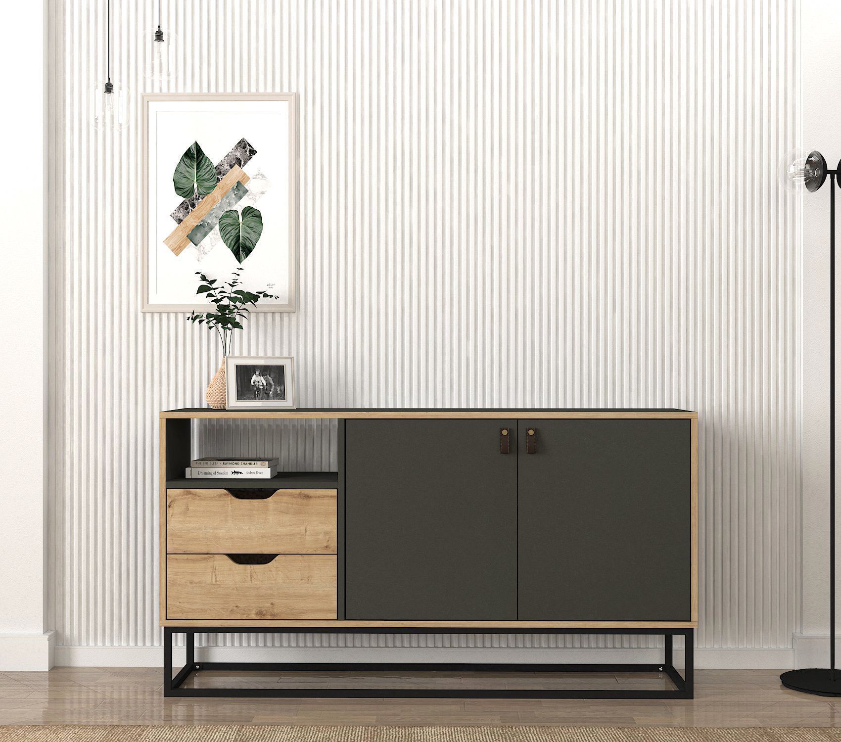 Dolores Sideboard - Saphir/Anthrazit