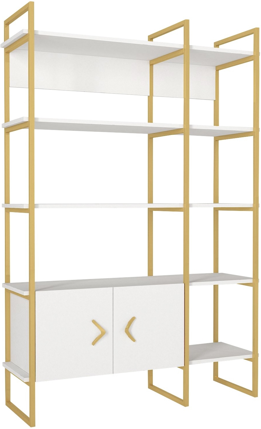 Santana B�cherregal - Wei�/Gold