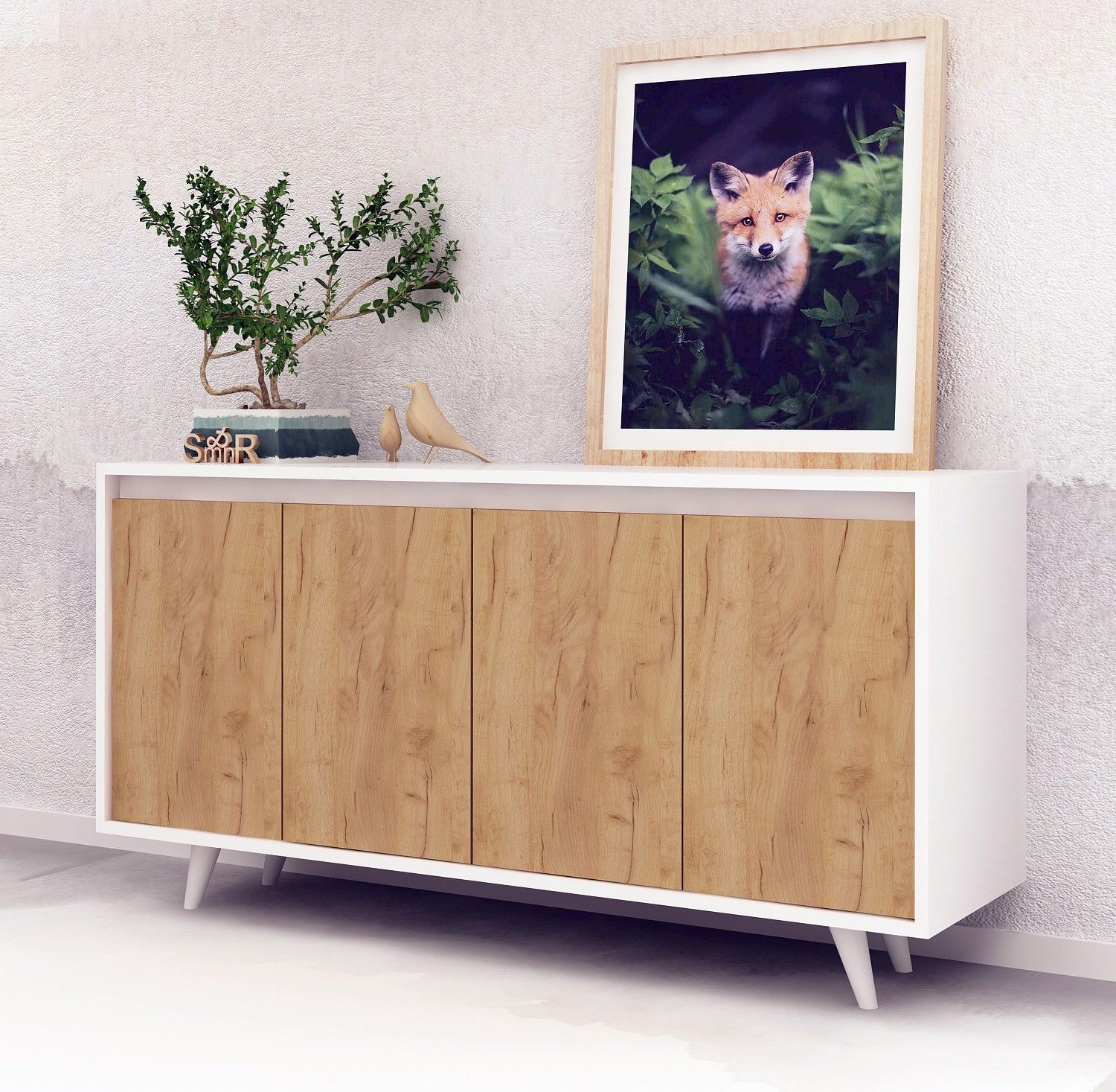 Nossa Sideboard - Eiche/weiß Nossa Sideboard - Eiche/weiß