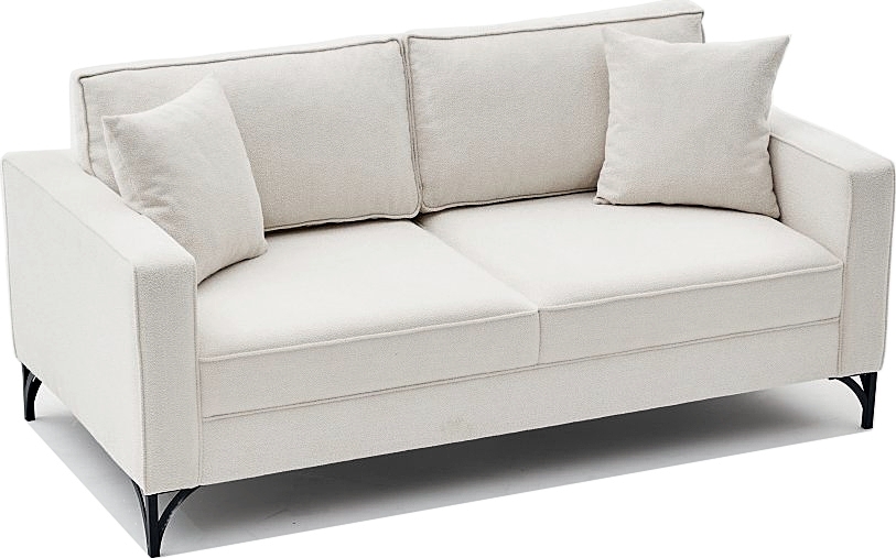 Berlin 2-Sitzer-Sofa - Cremewei�/Schwarz