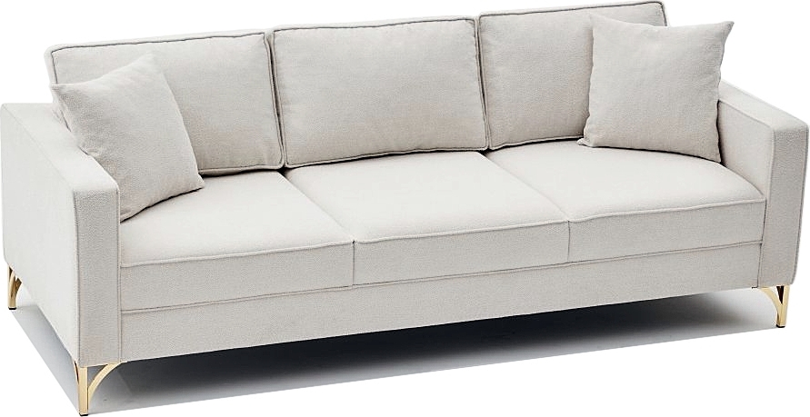 Berlin 3-Sitzer-Sofa - Cremeweiß/Gold Berlin 3-Sitzer-Sofa - Cremeweiß/Gold