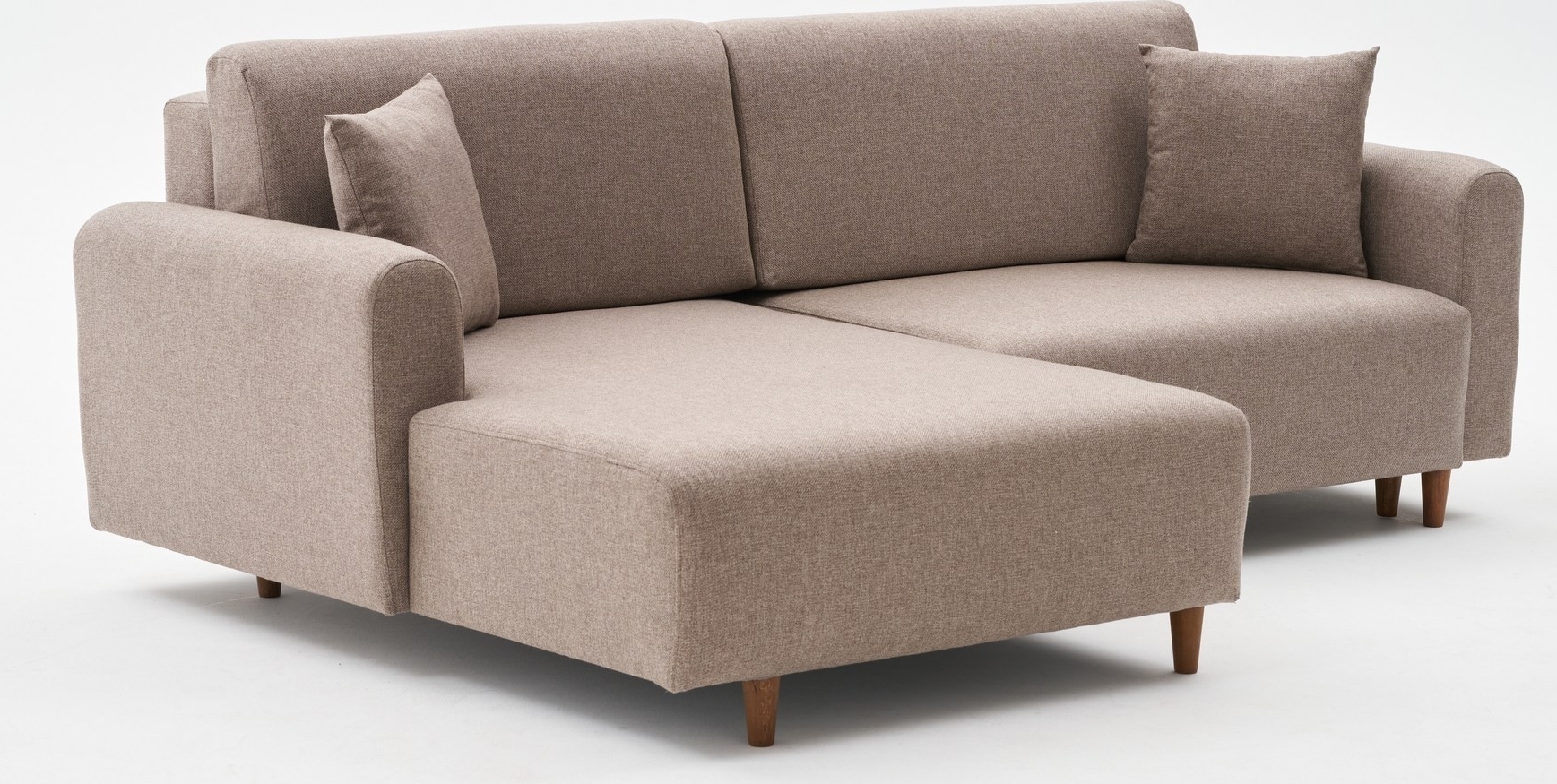 Mane Schlafsofa links - Braun
