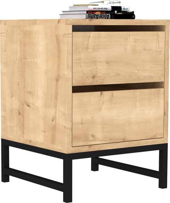 Neddy Nachttisch - Saphir/schwarz