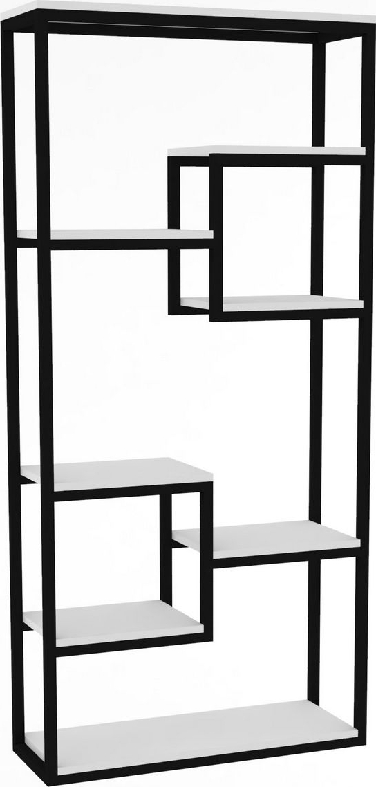 B�cherregal Emina - Wei�/Schwarz