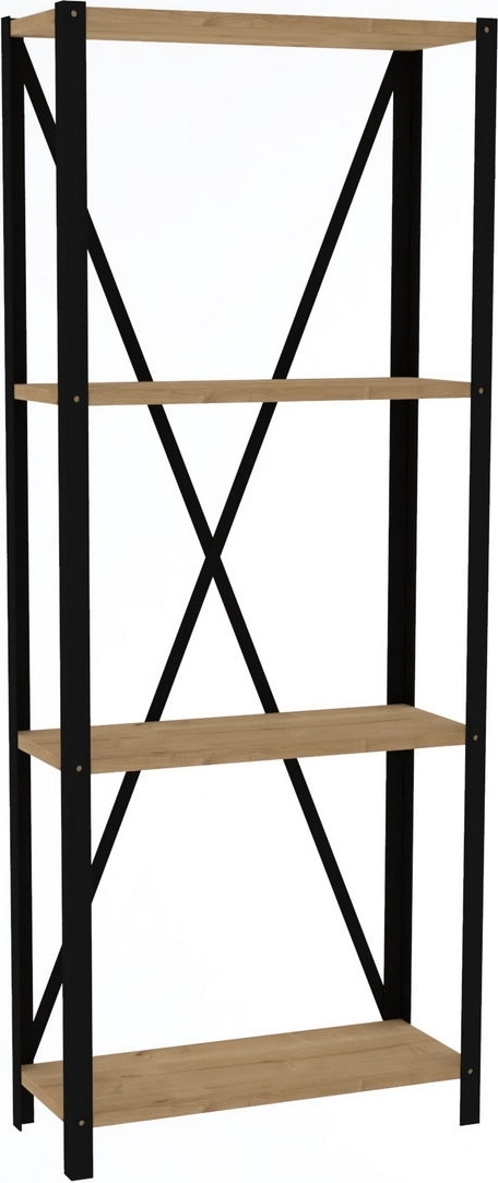 Bücherregal Lola - Eiche Saphir/schwarz Bücherregal Lola - Eiche Saphir/schwarz