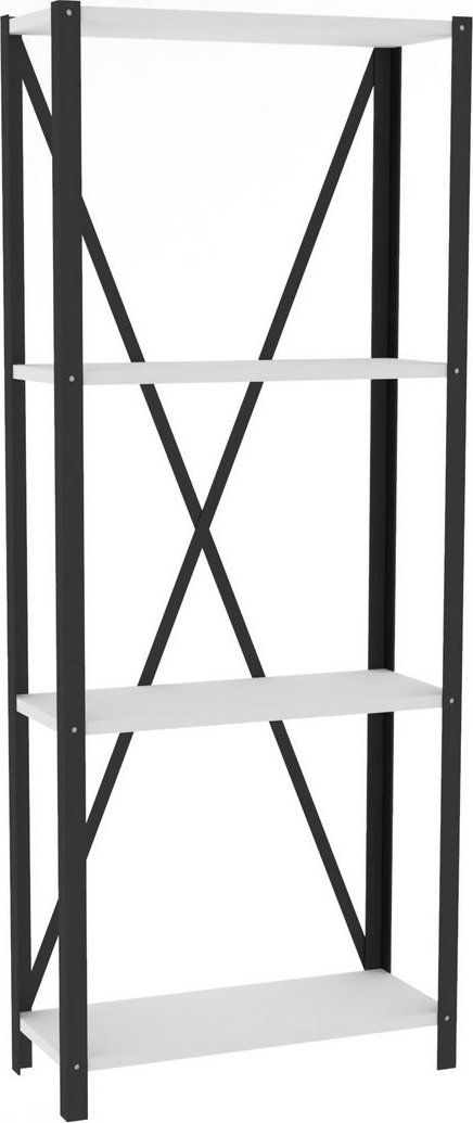 B�cherregal Lola - Wei�/Schwarz