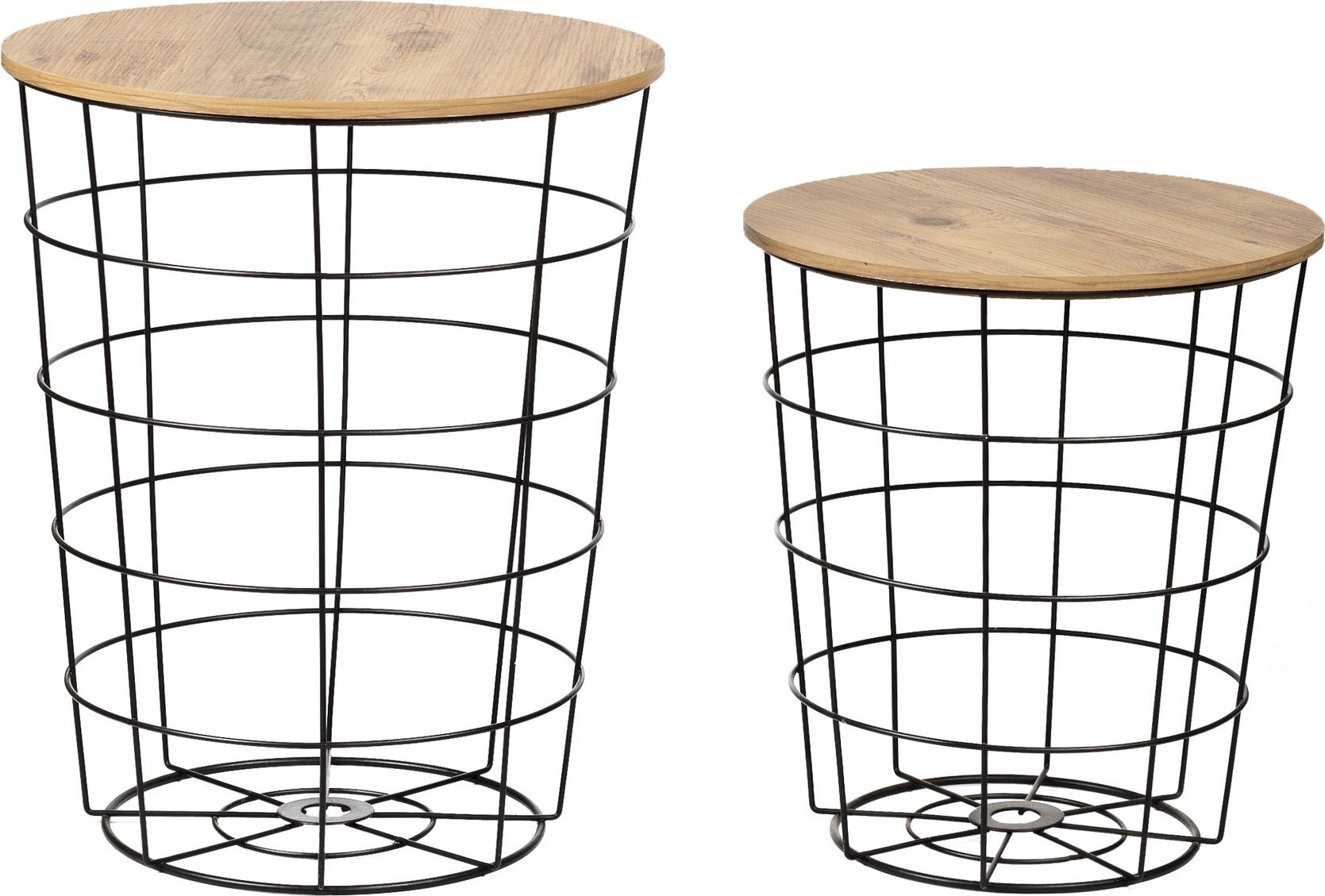 Axel Couchtisch-Set - Kiefer/Schwarz