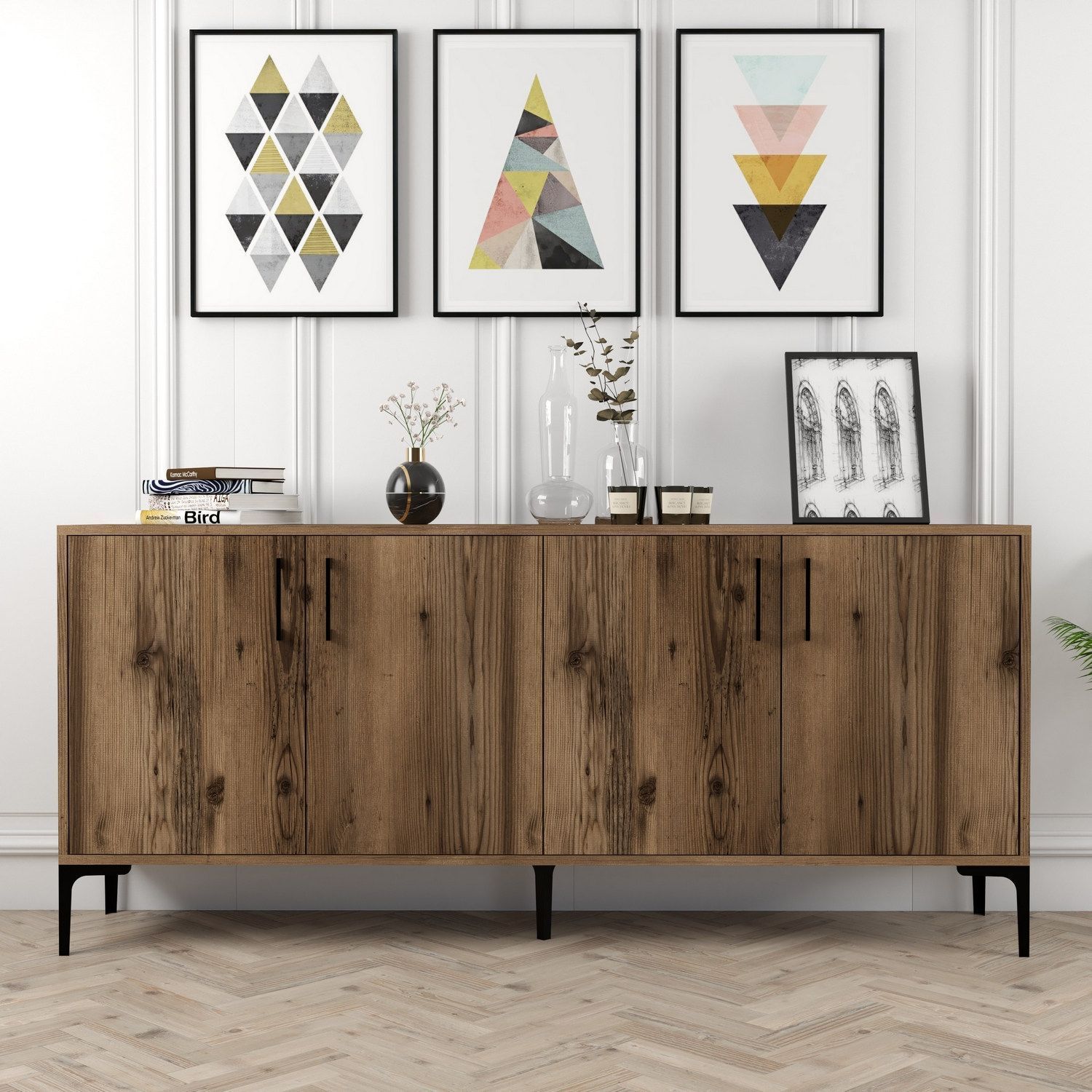 Kyiv Sideboard 180 cm - Nussbaum + M�belf��e