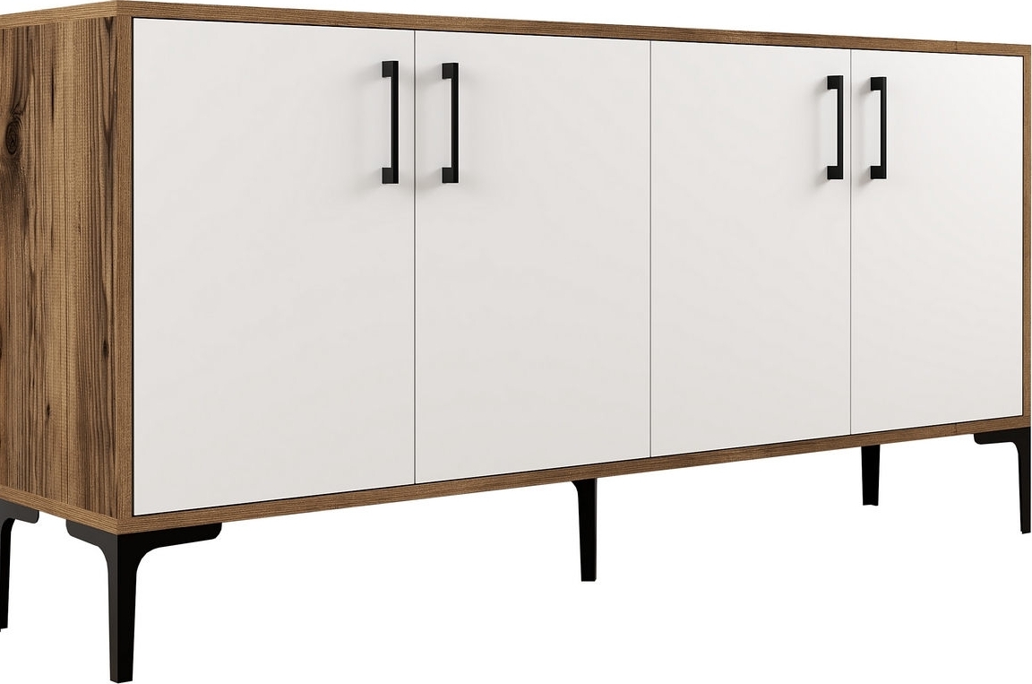 Kyiv Sideboard 160 cm - Nussbaum/wei�