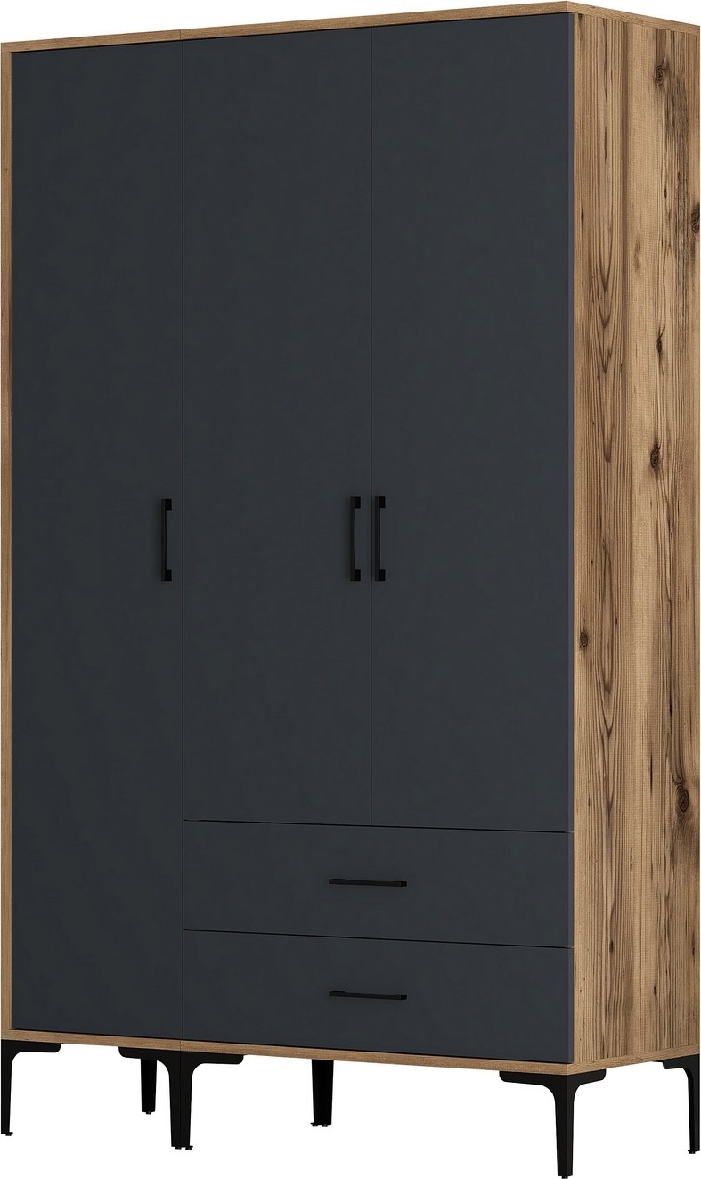 Kumsal Kleiderschrank 9 Walnuss/Anthrazit Kumsal Kleiderschrank 9 Walnuss/Anthrazit