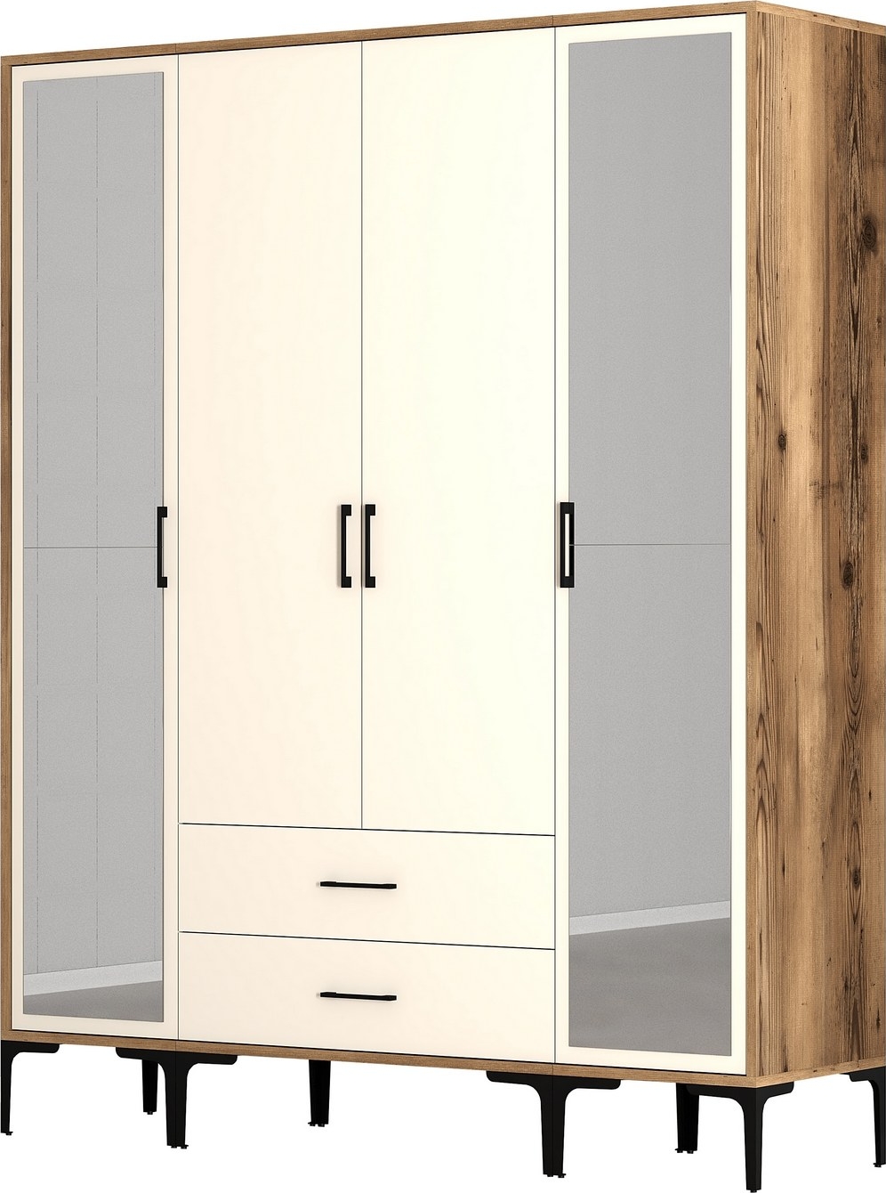 Kumsal Kleiderschrank 12 Walnuss/Creme Kumsal Kleiderschrank 12 Walnuss/Creme