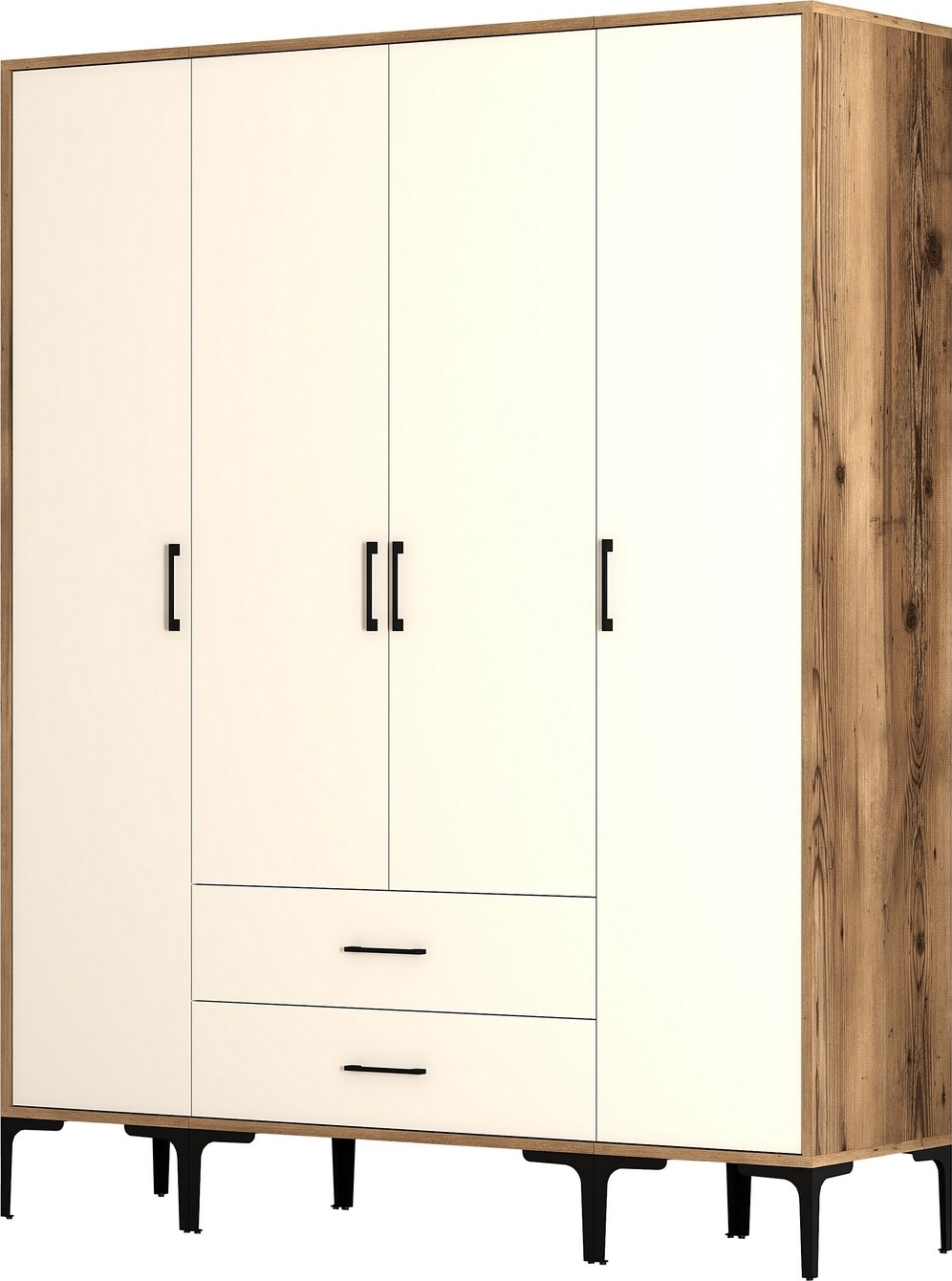 Kumsal Kleiderschrank 13 Walnuss/Creme Kumsal Kleiderschrank 13 Walnuss/Creme