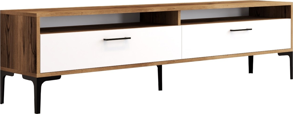 Istanbul TV-St�nder Walnuss/Wei�