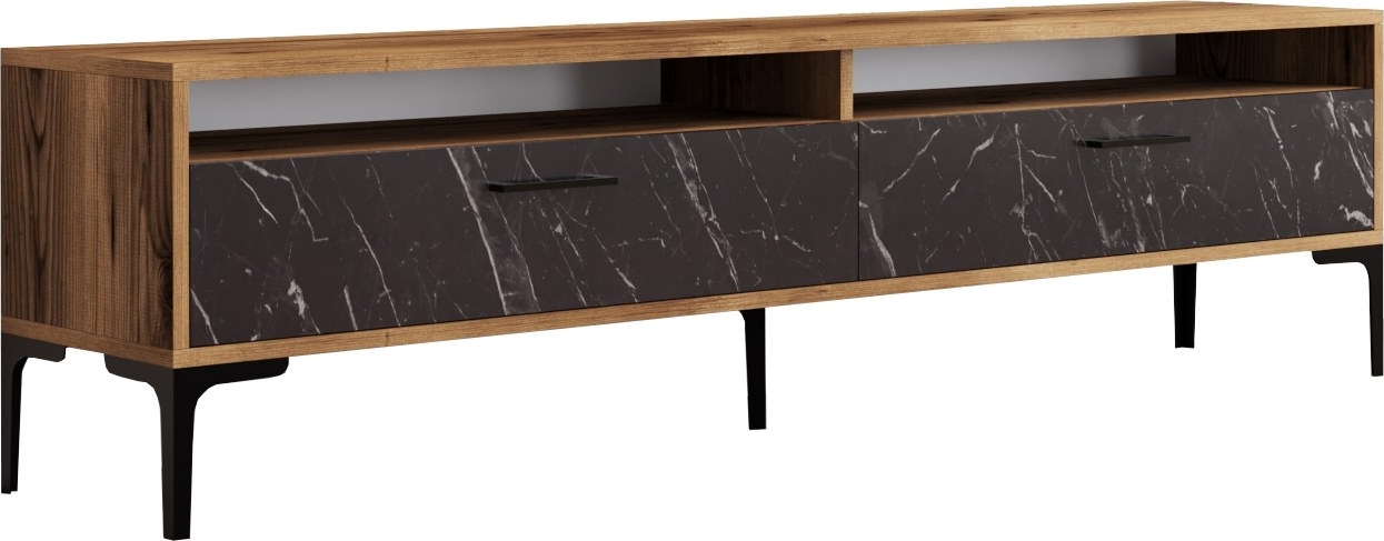 Istanbul Medienbank Walnuss/schwarzer Marmor
