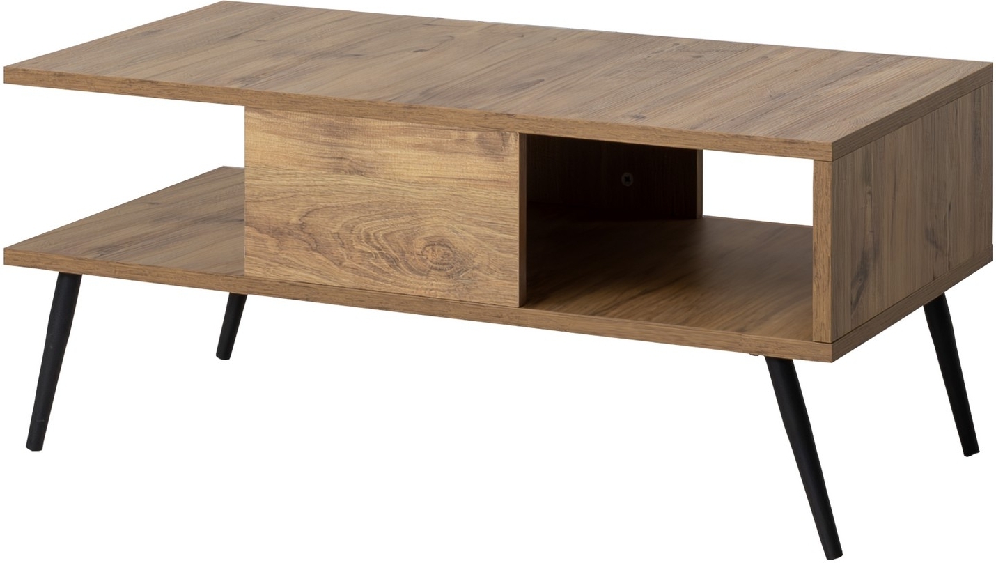 Bukle Couchtisch 90 x 50 cm - Kiefer/Schwarz