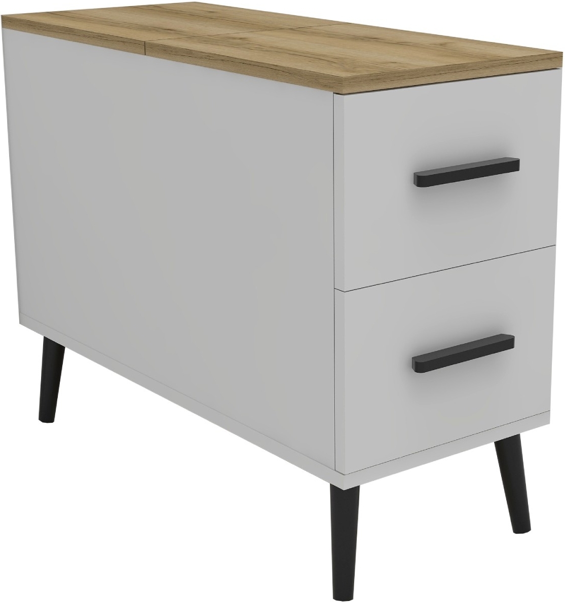 Insel-Beistelltisch - Weiß/Beige Insel-Beistelltisch - Weiß/Beige