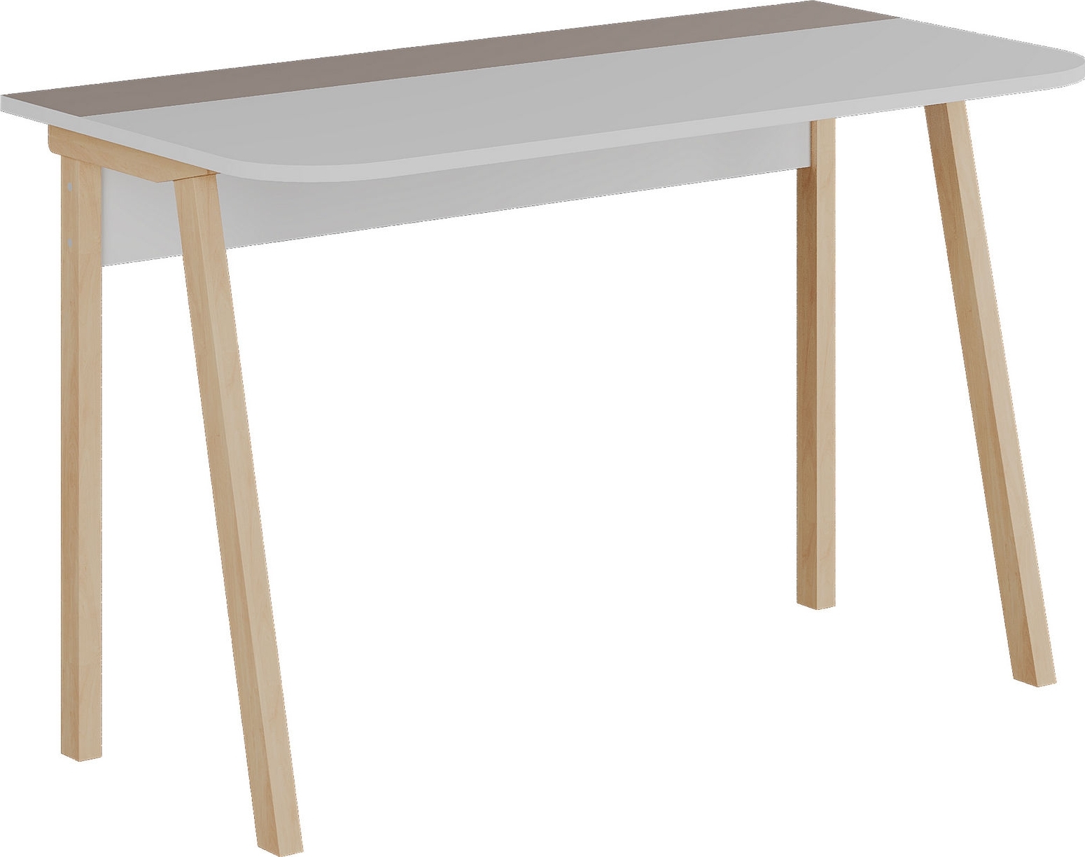 Luton Schreibtisch 120x60 cm - Helles Wildleder/Wei�