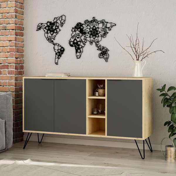 Clara Sideboard - Eiche/anthrazit Clara Sideboard - Eiche/anthrazit
