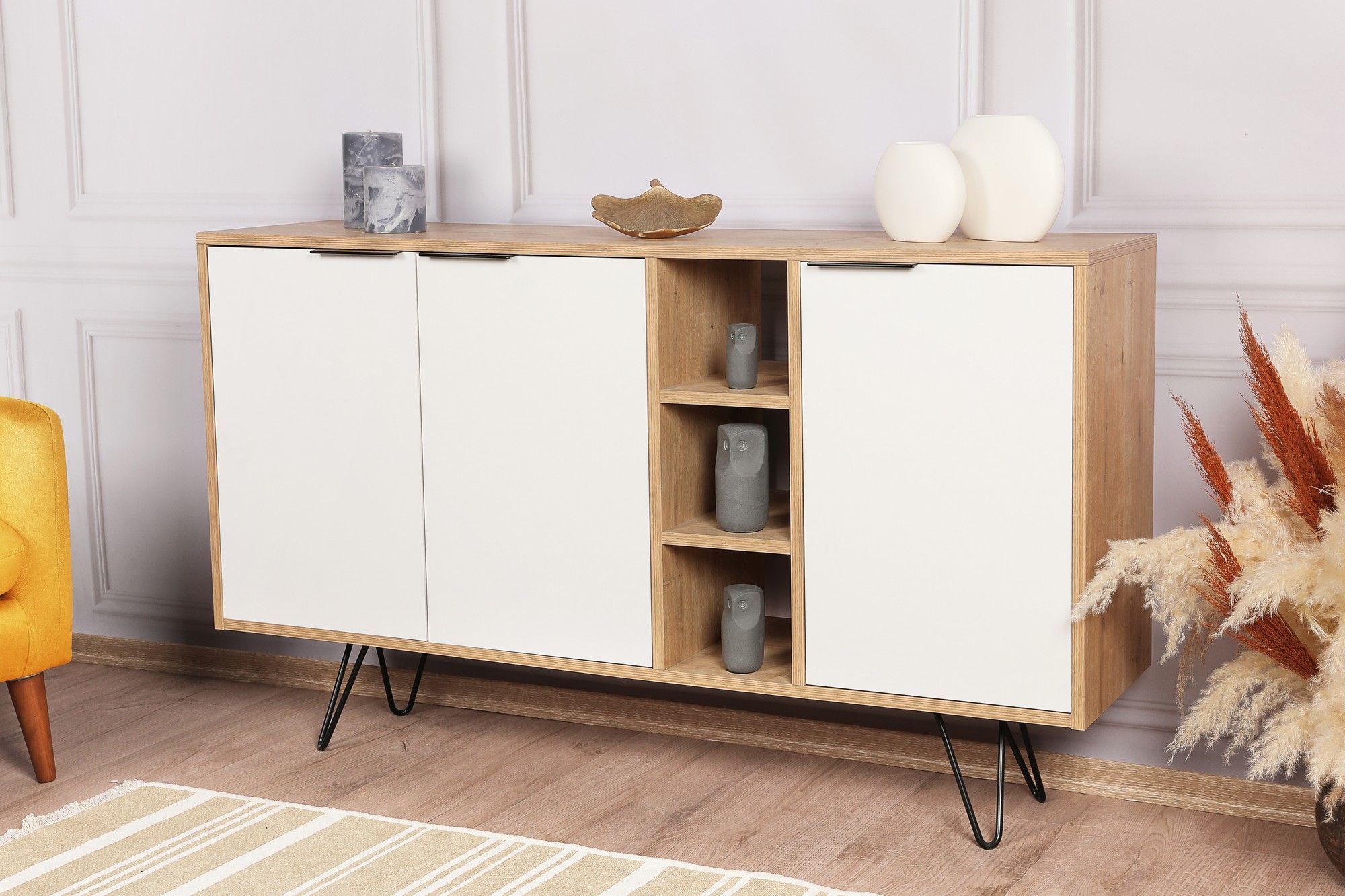 Clara Sideboard - Eiche/wei�