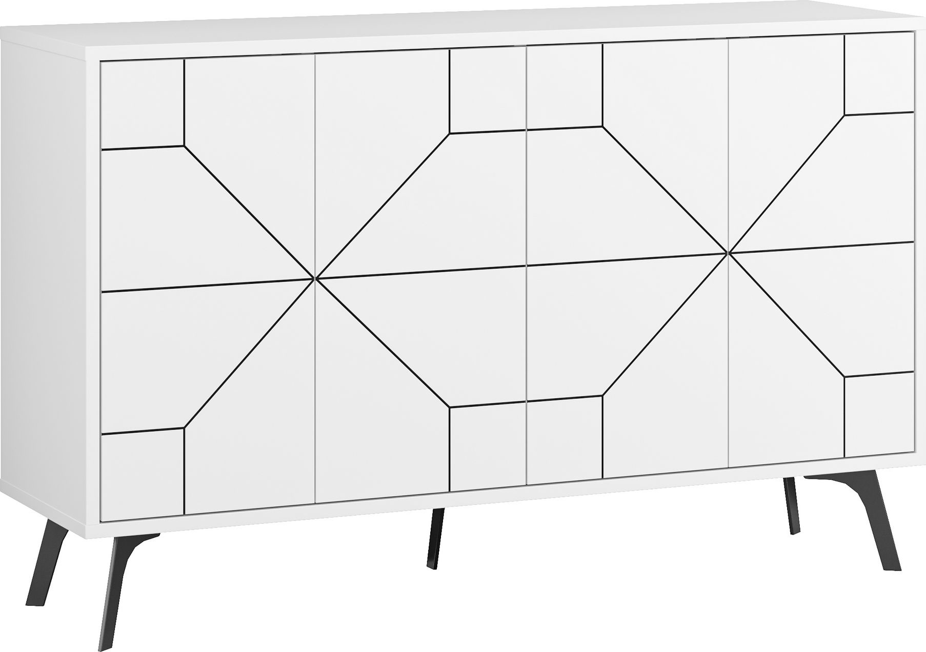 Dune Sideboard 123 cm - Weiß Dune Sideboard 123 cm - Weiß