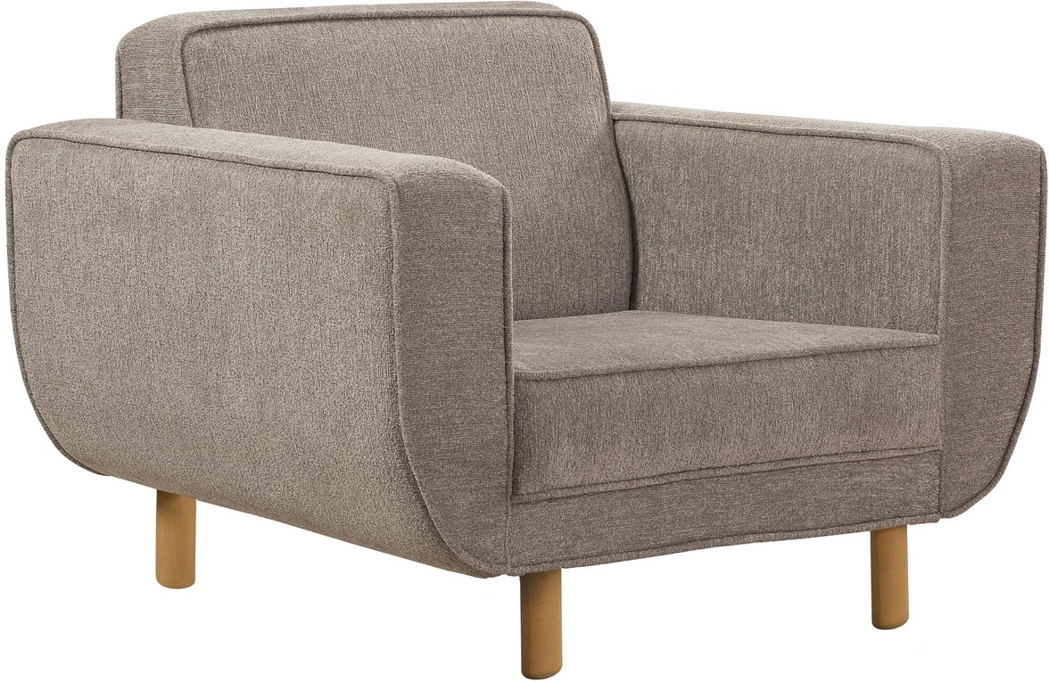 Berjer-Sessel - Grau/Eiche