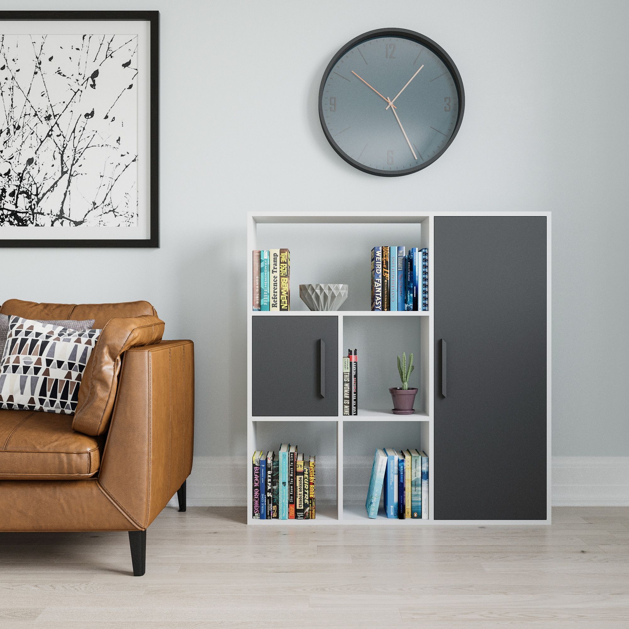 Ridge Bücherregal - Weiß/Anthrazit Ridge Bücherregal - Weiß/Anthrazit