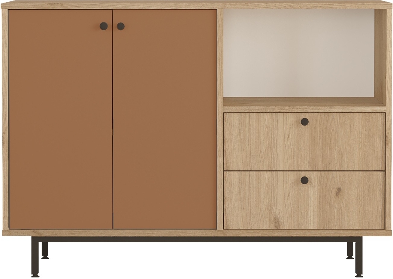 Royce K�chenschrank 2 - Eiche/Ziegelrot