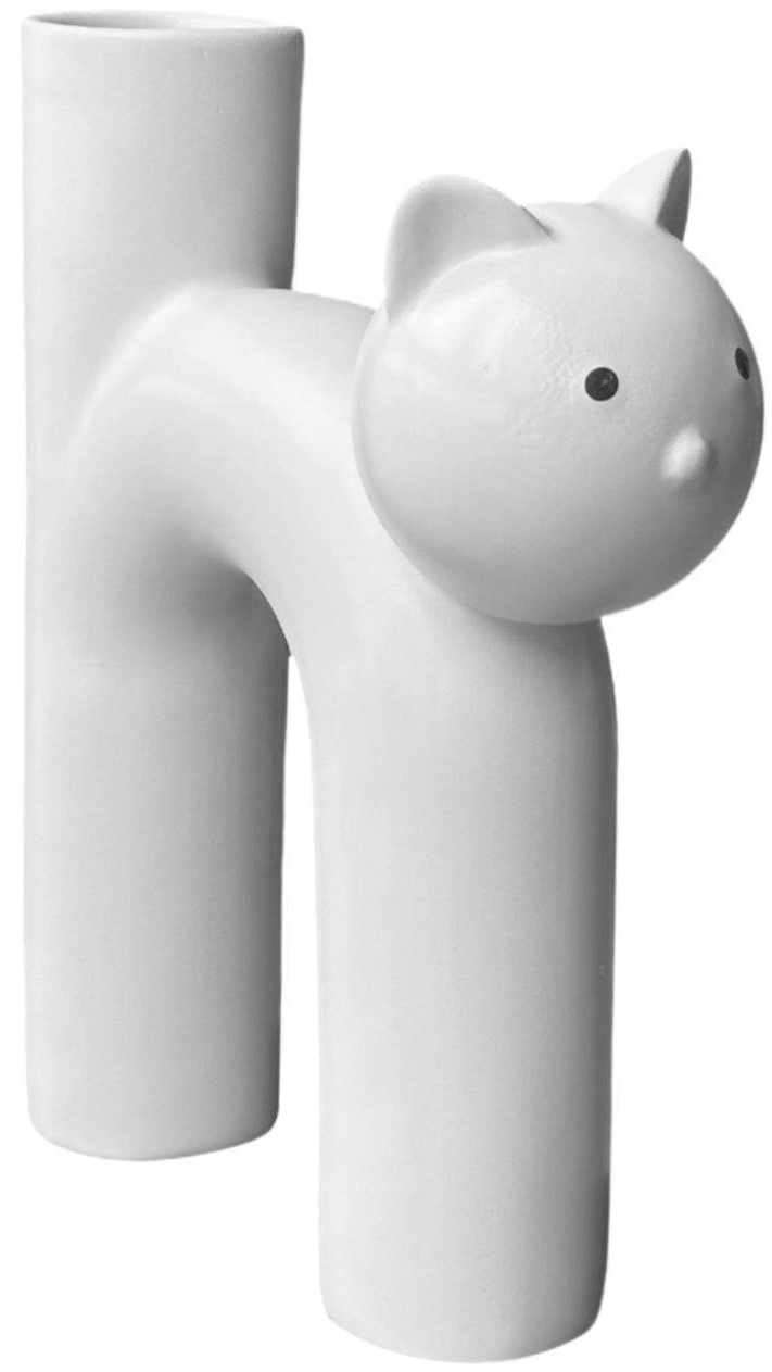Gato-Vase - Wei�
