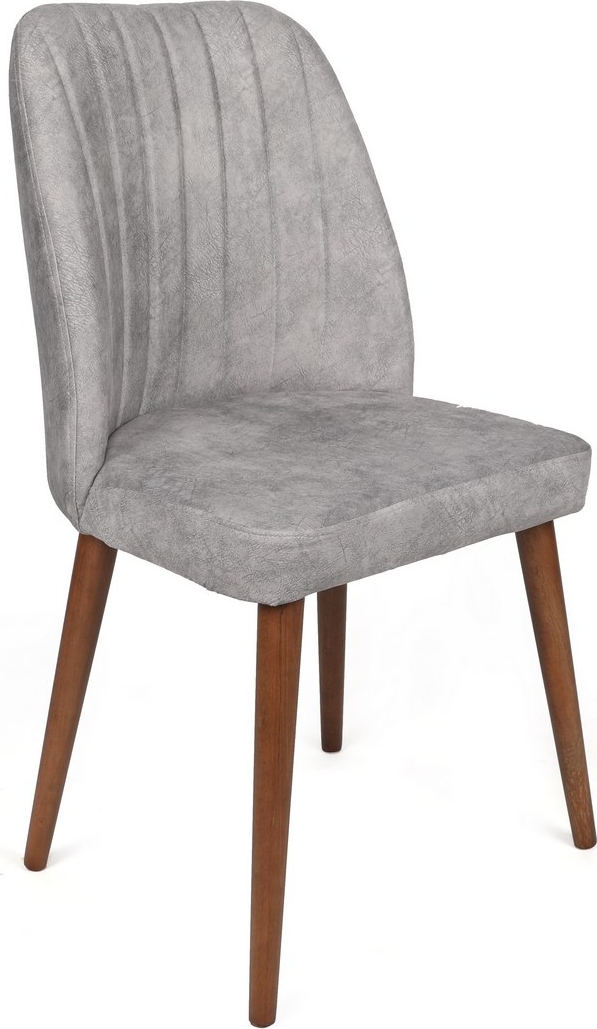 Alfred Esszimmerstuhl-Set - Grau/Walnuss Alfred Esszimmerstuhl-Set - Grau/Walnuss