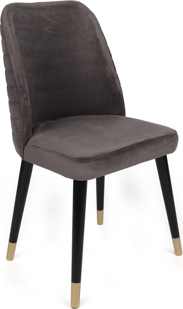 Hugo Esszimmerstuhl-Set - Anthrazit/Schwarz/Gold