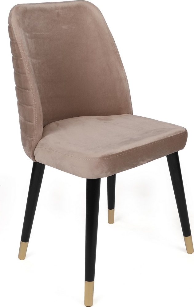 Hugo Esszimmerstuhl-Set - Beige/Schwarz/Gold