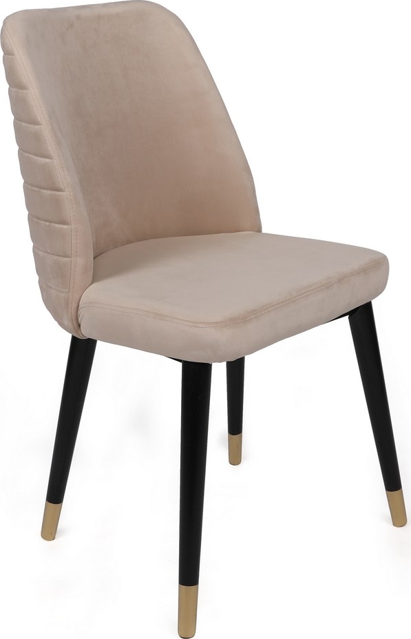 Hugo Esszimmerstuhl-Set - Creme/Schwarz/Gold