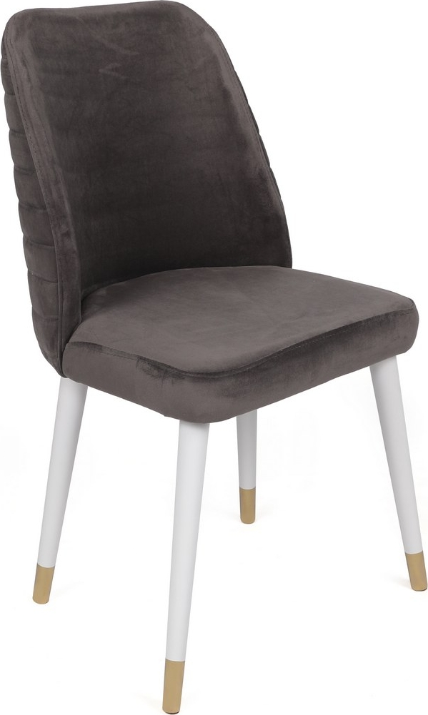 Hugo Esszimmerstuhl-Set - Anthrazit/Wei�/Gold