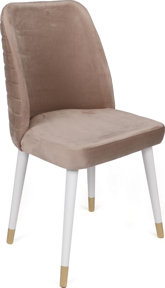 Hugo Esszimmerstuhl-Set - Beige/Wei�/Gold