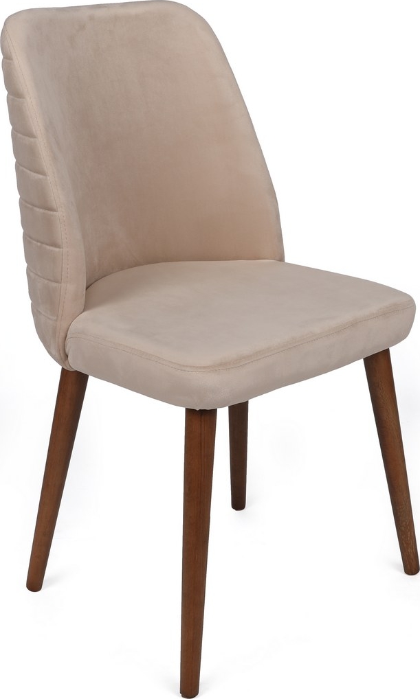 Jaffa Esszimmerstuhl-Set - Creme/Walnuss