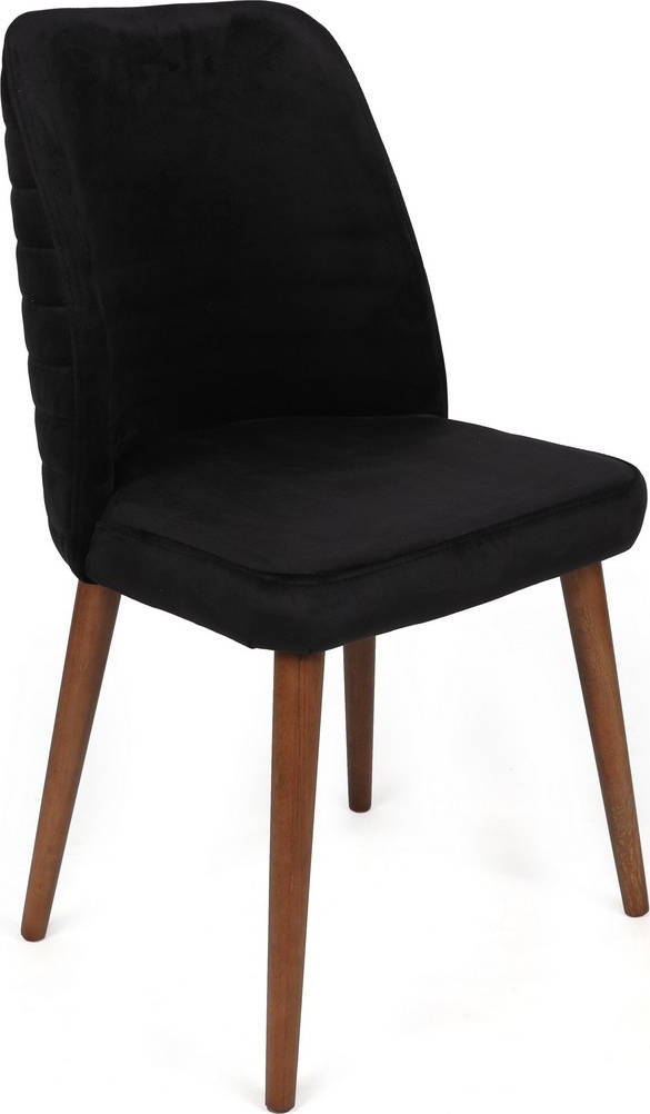 Jaffa Esszimmerstuhl-Set - Schwarz/Walnuss