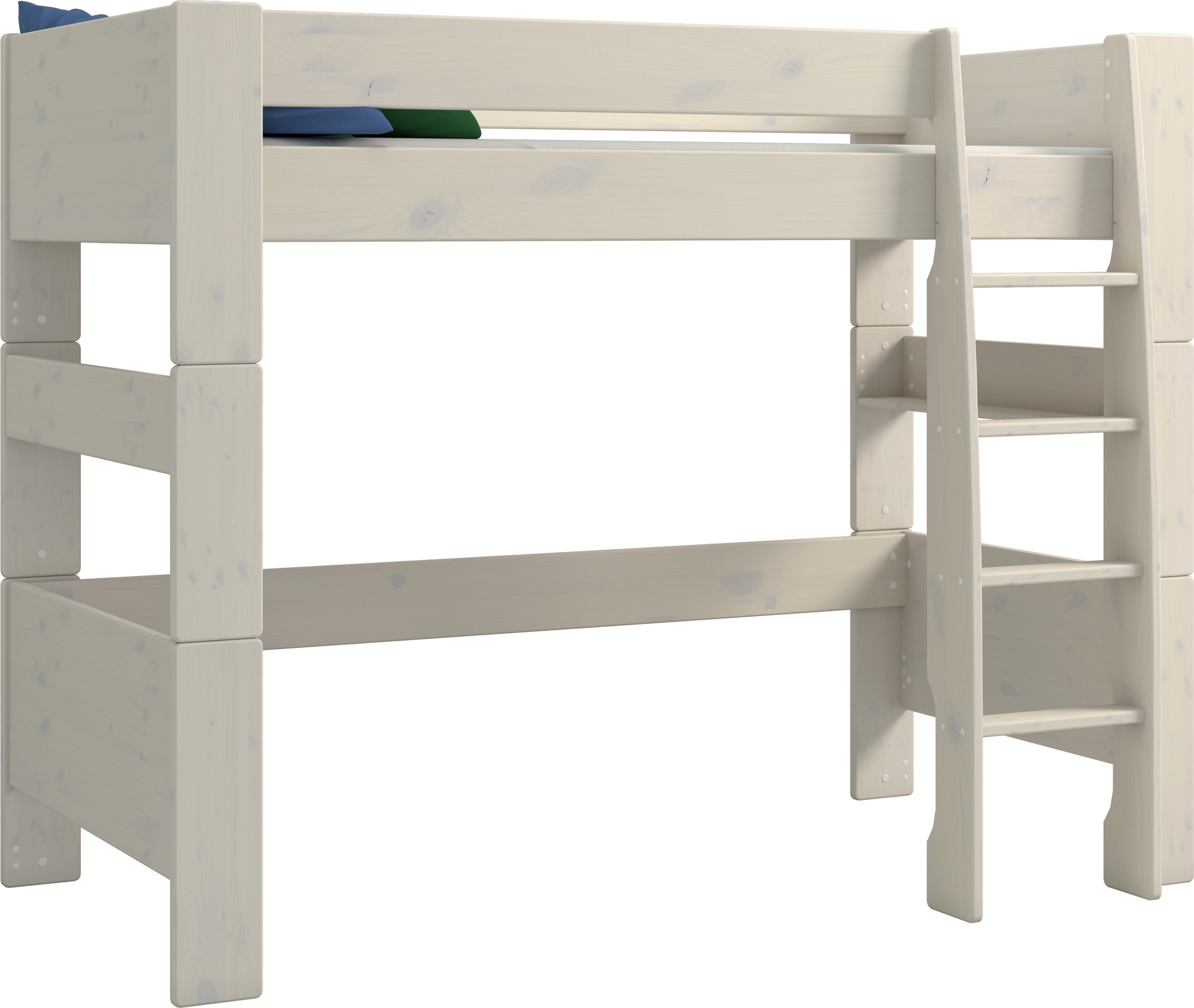 Hochbett für Kinder 90 x 200 cm - Whitewash Hochbett für Kinder 90 x 200 cm - Whitewash